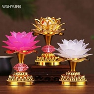 1 Buah LED Warna-warni Lampu Teratai Buddha Dibangun 36 Lagu Buddha
