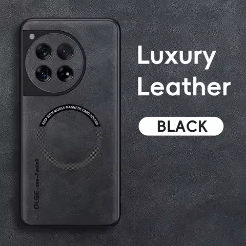 Magnetic Retro Leather Soft Case For OnePlus 12 11 13 13R OnePlus12 OnePlus11 5G Wireless Charging P