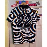 >NB DADDYHOOD X MASDO BLACK WHITE ILLUSION COLLAR JERSEY->NB