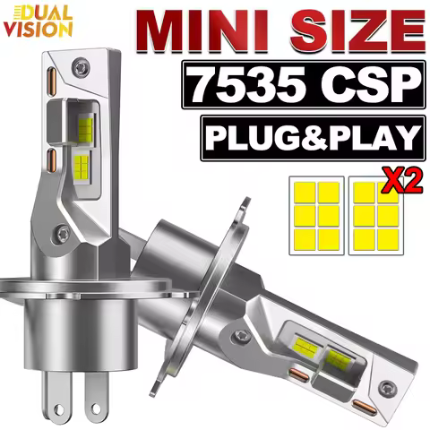 2PCS Mini H7 LED Headlights H4 Bulb Wireless CSP for Car Auto Lighting Sets Diode Lamps Turbo Led 12