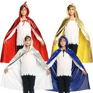 Halloween Death Cape for Adults cosplay Children's Costume Black Wizard Robe Cape Vampire