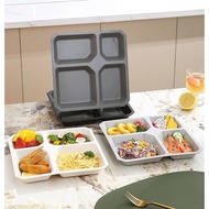 Wheat Straw Four-Compartment Plate 211 Partition Plate Plastic Partition Plate Household Snack Plate