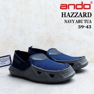 Sepatu ANDO pria - HAZZARD - size 39-43 - Sepatu Selop - Sepatu Sandal Slip On - Sepatu Murah Berkua