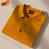 Kaos Polo Pria Cressida Polo Shirt Kerah Pria Lengan Panjang Motif Logo Casual