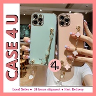 Huawei P20 P20 Pro P30 P30 Pro Mate 10 10 Pro 20 20 Pro luxury electroplated candy colour flower chain soft case