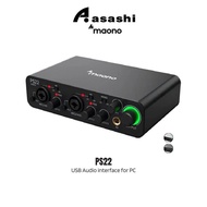 Maono PS22 USB Audio interface for PC - Black (1 yrs Limited Hardware Warranty)