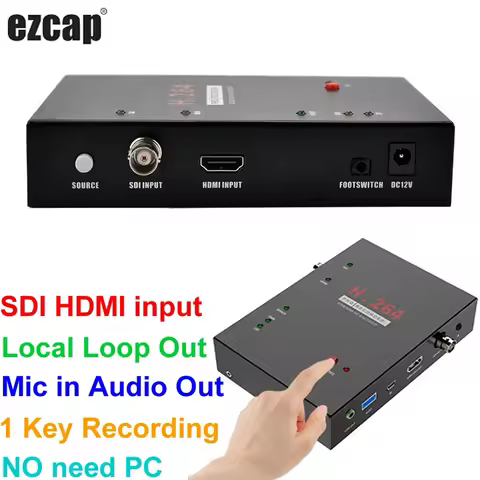 Ezcap286 1080P SDI HDMI Video Capture Card Game Grabber for PS4 XBOX Laptop PC DVD Camera Video Reco