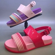 Melissa Girls Open Toe Sandals, Big Boys Double Bars, Thick Sole, Student Casual Jelly Shoes, Beach Shoes