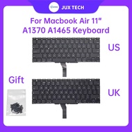 A1370 A1465 Keyboard with Screw For Macbook Air 11" US UK  Layout Keyboard 2011-2015 Year