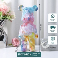 [28cm] Bearbrick Mini Decor Bear Statue Model - Artistic Color Version - Size 28cm (400%) - Model 25