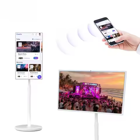 21.5/24/27/32 Inch Movable Touch Screen Monitor Floor Standing Android Wireless Portable Smart Tv fo