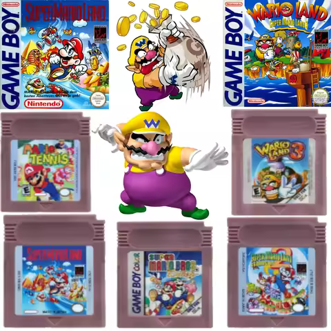 New GBC 16 Bit Game Video Game Cartridge Console16 Bit Game Card Wario Land Donkey Kong Wario Land 2