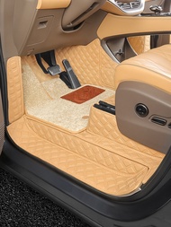 พรมกันรอยรองเท้าแบบปิดเต็มสำหรับรถยนต์ Denza D9 ผ้าบุ PU แบบป้องกันรอยนิ้วมือ 360 ด้านบนและด้านล่าง