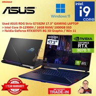#RG066 USED ASUS ROG STRIX G733ZM Gaming Laptop intel i9-12900H 16GB 1TB SSD NVIDIA RTX3070Ti RTX 30