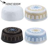 HONEYROOM Muslim Hat Fashion Embroidery Saudi Arabian Musliman Turban