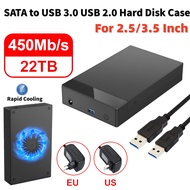 USB3.0 External Hard Drive Enclosure 2.5/3. 5 Inch SSD External Hard Drive Box 22TB 450Mb/s 22TB Dri
