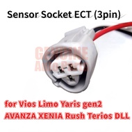 Sensor Socket ECT EAT Switch Temperature Toyota Vios Avanza Xenia Terios Sensor Socket 3pin 3cable 3p