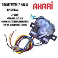 MESIN Timer wash 7 wires timer washing machine Akari 2 tubs quality material