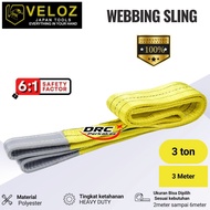 Webbing Sling 3 Ton X 3 M Webbing Sling/ Original Veloz Japan Lifting Rope/