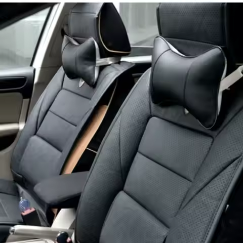1pcs General Motors PU leather headrest neck pillow, making driving more comfortable