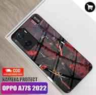 Softcase Glass Kaca Trendi For Oppo A77S 2022 anime karakter Terbaru [Kamera Protect] - IC17- casing