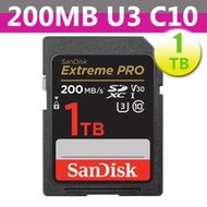 SanDisk 1TB 1T SD【200MB/s Extreme Pro】SDXC 4K U3 A2 V30相機記憶卡