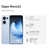 Demo OPPO Reno13 5G(6.59") || 12GB+512GB || OPPO MALAYSIA SET