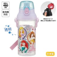 Skater 迪士尼 - 公主兒童塑膠直飲便攜式透明背帶水樽/水壺(480ml)