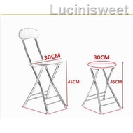 (SG Seller)【Buy 5 Free 1】Portable foldable stool high stool back chair home Modern simple space-saving portable adult sm