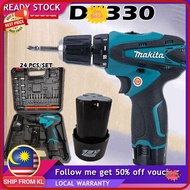 ⭐READY STOCK⭐ Makita DF330 12V 1400Rpm Cordless Drill Driver 12V Lithium Battery Rechargeable Hand Dril Cordless Drill Power Tools Set