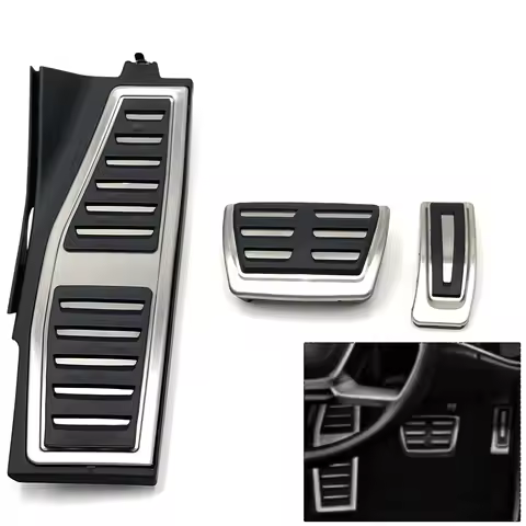For Audi A8 D5 S8 5H 2019-2020 Car Styling Stainless Steel Sport Foot Rest Fuel Brake Pedal Plate Co