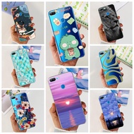 Honor 9 Lite Case LLD-TL10 Fashion Cute Cartoon Flowers Cat Soft Bumper Huawei Honor 9Lite Casing Tr