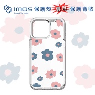 iMos Shell Special Painted Protective Sticker i15 Series i16 Back Pink Blue Flower [iSmooth]