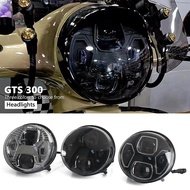 LED Headlight Assembly Black Chrome For Vespa GTS300 GTS 300 gts300 Motorcycle Headlamp Light Access