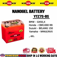 YTZ7S-BS YTZ7S BTZ7S KOYOKO NANOGEL BATTERY BATERI GEL G450 X CBR1000 RR NMAX NVX BELANG 150 YUASA K