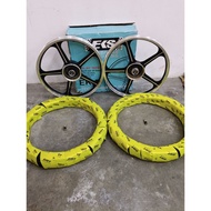 COMBO SPORT RIM GBO/C70/GBOJ SIAP TAYAR TIUB LESS+KEPALA LESS HIGH QUALITY(70-90+70-90)