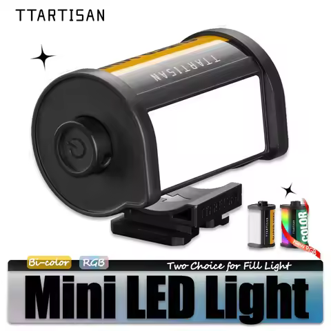 TTArtisan Mini Magnetic LED Light for Camera Lens Photography Vlog Live Streaming with Cold Shoe Mou