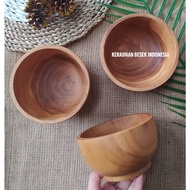 TEAK WOOD BOWL 12cm/ Rice bowl // Meatball bowl/ Wooden bowl Bowl Bowl Wooden craft/