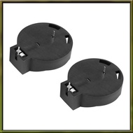 2 Pcs CR2450 Coin Cell Button Battery Socket Holder Case 2 Pins Black