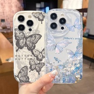 Gold Line Butterfly Flower Case For OPPO Reno 11 11F 60 7 8 4 Pro 5 7Z 8Z 8T 4G 5G 5 6 Lite Reno8 T 
