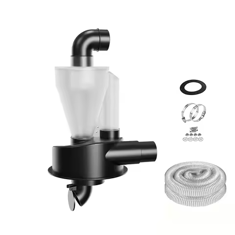 2.5'' Woodworking Double Filtration Cyclone Dust Collector DIY Turbocharged Filter Industrial Separa