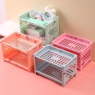 2-Tier Plastic Desk Shelf 24x15x17cm