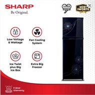 Sharp Kulkas 2 Pintu Kecil 2 Door Small Refrigerator SJ-317MG-DP/DB