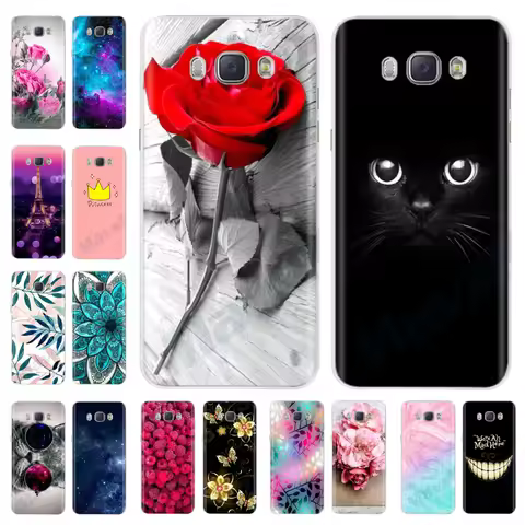 For Samsung J7 2016 Case Print Flower Soft Silicone Back Cover For Samsung J7 2016 TPU Phone Case Fo