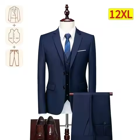 Upto 12XL Fits 155kg, 340lbs Groom Wedding Dress Blazer and Pants for Men, Tailored To Perfection, B