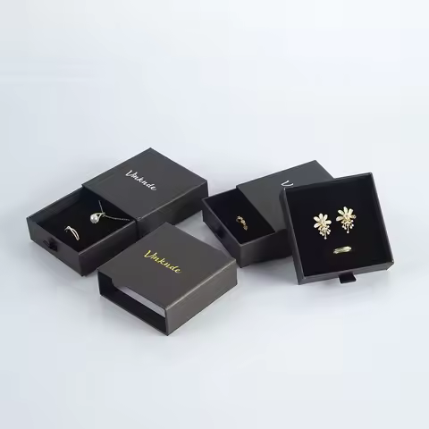 50pcs Bracelet Organizer Case Travel Jewelry Storage Box with Black Sponge Custom Logo 7X7X2.5cm Ear