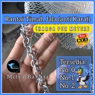 RANTAI TIMAH (METERAN) RANTAI JALA IKAN | RANTAI TIMAH SUPER | RANTAI NO 0 | RANTAI NO 1 | RANTAI NO