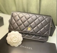 Chanel Woc wallet wallet on chain 黑金牛 荔枝皮 classic