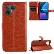 For Fairphone 5 Cover Luxury Flip PU Leather Wallet Lanyard Stand Case For Fairphone 5 Fairphone5 Pr