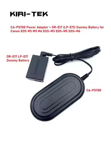 ACK-E17 AC Power Adapter Charger DR-E17 LP-E17 Dummy Battery Fit for Canon EOS M3 M5 M6 EOS-M3 EOS-M